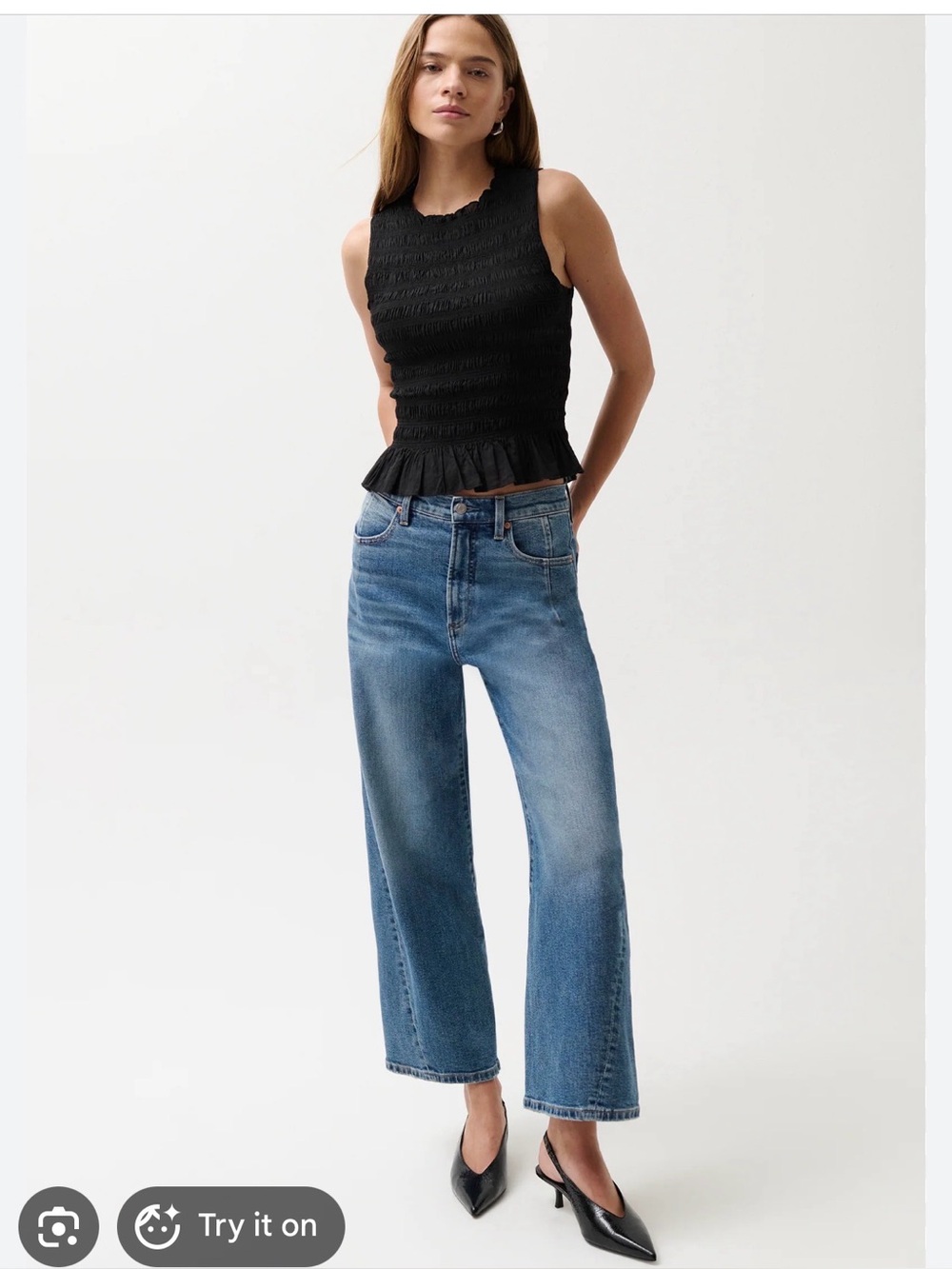 Pistola Kyra High Rise Bowed Ankle Jeans Soho Medium Wash Size 27
